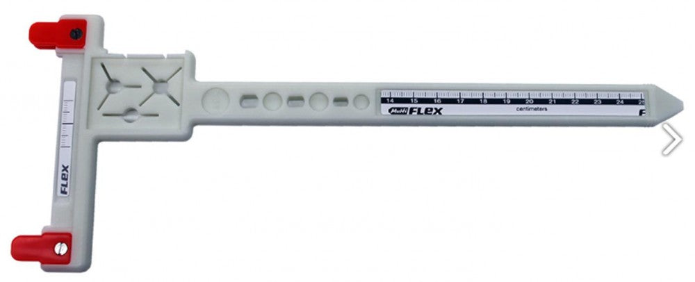 Multiflex white archery tool, string ruler, checker